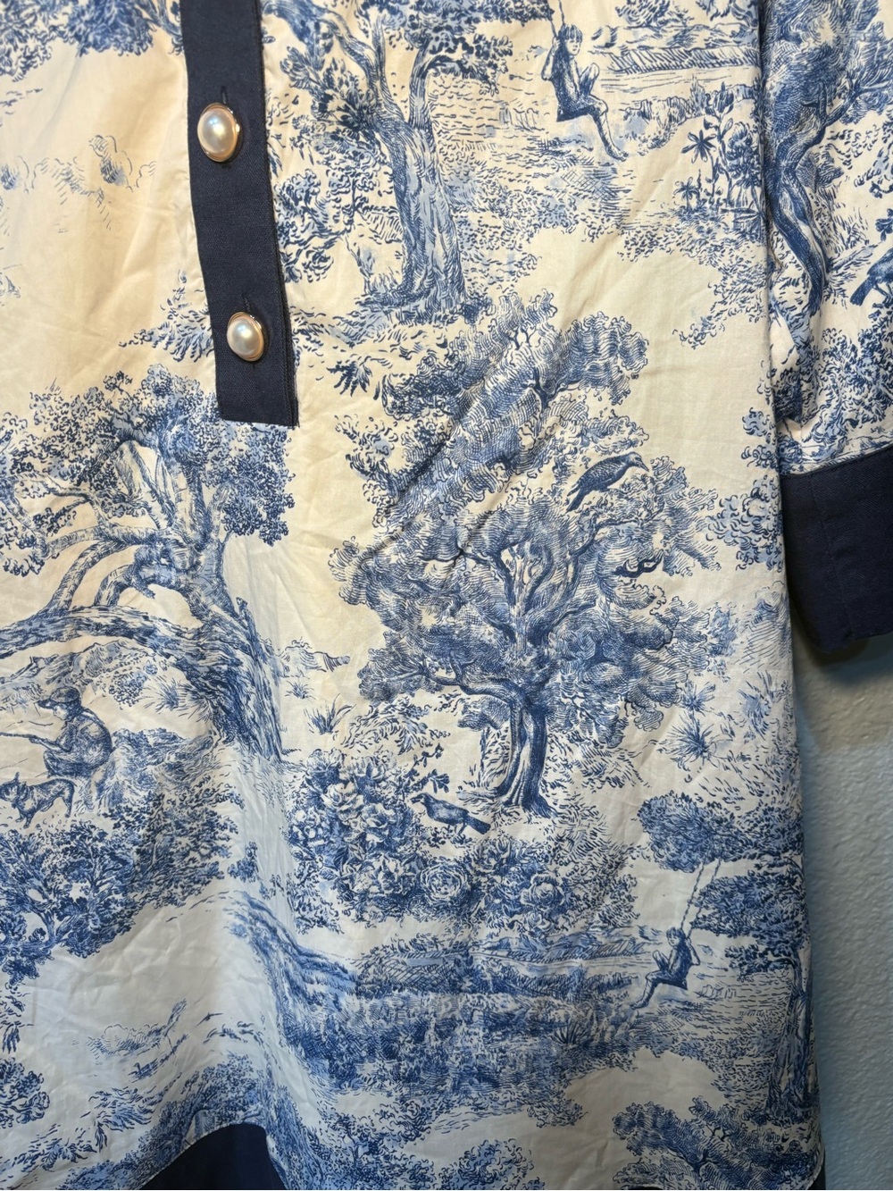 Entro Women’s EMMA TOILE DRESS - NAVY BLUE Size Medium NWT - Picture 7 of 16